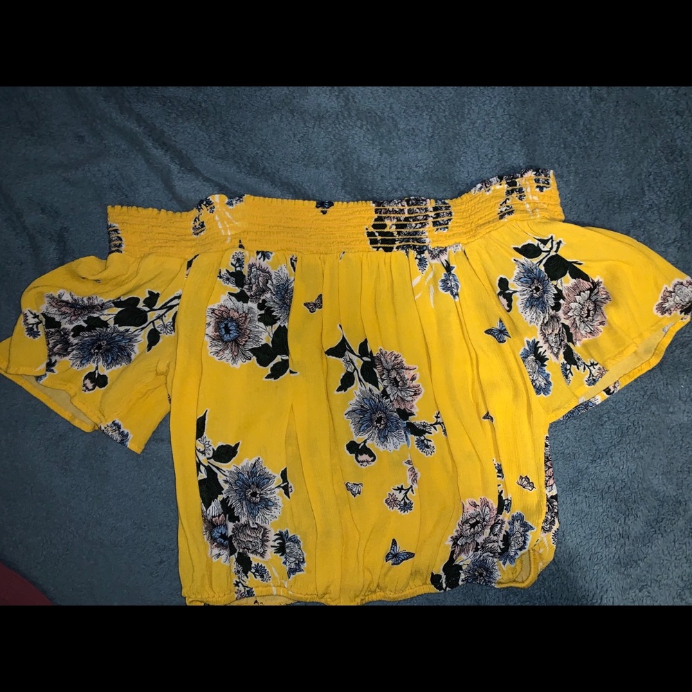 yellow floral shirt